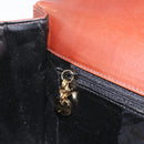Salvatore Ferragamo Gancini Shoulder Bag Leather Brown Gold Tone Auth 198463A-21