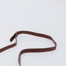 Salvatore Ferragamo Gancini Shoulder Bag Leather Brown Gold Tone Auth 198463A-14