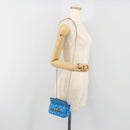 VALENTINO Micro Rockstud Chain Shoulder Bag Leather 2way Blue Auth 198466V-25