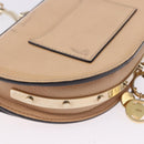 Chloe Nile Minaudière Hand Bag Patent Beige Gold Tone Auth 198468A-15