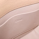 Chloe Nile Minaudière Hand Bag Patent Beige Gold Tone Auth 198468A-18