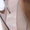Chloe Nile Minaudière Hand Bag Patent Beige Gold Tone Auth 198468A-20