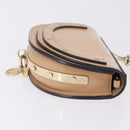 Chloe Nile Minaudière Hand Bag Patent Beige Gold Tone Auth 198468A-3
