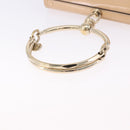 Chloe Nile Minaudière Hand Bag Patent Beige Gold Tone Auth 198468A-7