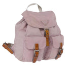 PRADA Backpack Nylon Pink Silver Auth 198471-1