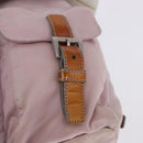 PRADA Backpack Nylon Pink Silver Auth 198471-22