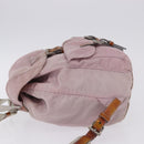 PRADA Backpack Nylon Pink Silver Auth 198471-5
