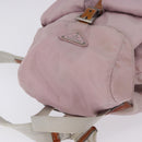PRADA Backpack Nylon Pink Silver Auth 198471-7