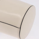 Salvatore Ferragamo Gancini Shoulder Bag Leather Ivory Gold Tone Auth 198472A-16