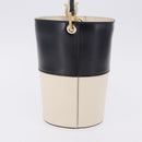 Salvatore Ferragamo Gancini Shoulder Bag Leather Ivory Gold Tone Auth 198472A-3