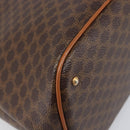 CELINE Macadam Shoulder Bag PVC Leather Brown Gold Tone Auth 198476-14
