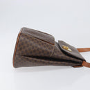 CELINE Macadam Shoulder Bag PVC Leather Brown Gold Tone Auth 198476-4