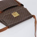 CELINE Macadam Shoulder Bag PVC Leather Brown Gold Tone Auth 198476-6