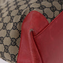 GUCCI GG Canvas Hand Bag Navy Red 02 1121 Auth 198477-15