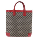 GUCCI GG Canvas Hand Bag Navy Red 02 1121 Auth 198477-13