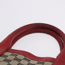 GUCCI GG Canvas Hand Bag Navy Red 02 1121 Auth 198477-8