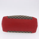 GUCCI GG Canvas Hand Bag Navy Red 02 1121 Auth 198477-5