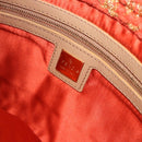 FENDI Mamma Baguette Shoulder Bag Knitted Fabrics Orange Gold Auth 198479SAM-21