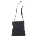 GUCCI GG Canvas Shoulder Bag Black Gold Tone 91761 Auth 198480A-13