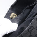 GUCCI GG Canvas Shoulder Bag Black Gold Tone 91761 Auth 198480A-12
