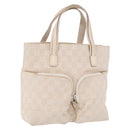 GUCCI GG Canvas Hand Bag Beige Silver 002 1080 Auth 198481-1