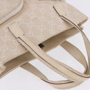 GUCCI GG Canvas Hand Bag Beige Silver 002 1080 Auth 198481-7