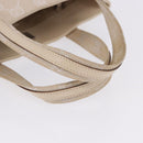 GUCCI GG Canvas Hand Bag Beige Silver 002 1080 Auth 198481-8