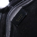 GUCCI Bamboo Hand Bag Leather Black Gold Tone 001 3007 Auth 198483-17
