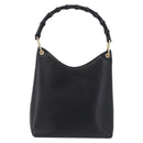 GUCCI Bamboo Hand Bag Leather Black Gold Tone 001 3007 Auth 198483-13