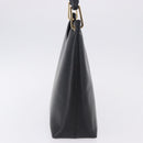GUCCI Bamboo Hand Bag Leather Black Gold Tone 001 3007 Auth 198483-3