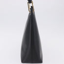 GUCCI Bamboo Hand Bag Leather Black Gold Tone 001 3007 Auth 198483-4