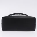 GUCCI Bamboo Hand Bag Leather Black Gold Tone 001 3007 Auth 198483-5