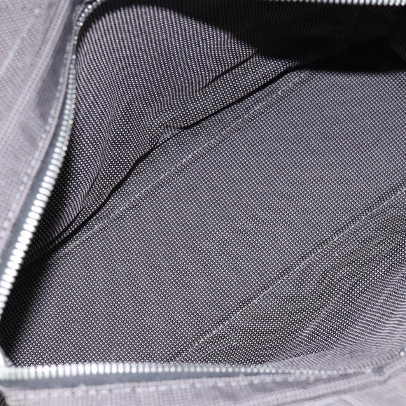 HERMES Her Line PM Hand Bag Canvas Gray Silver Auth 198484A