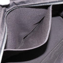HERMES Her Line PM Hand Bag Canvas Gray Silver Auth 198484A-18