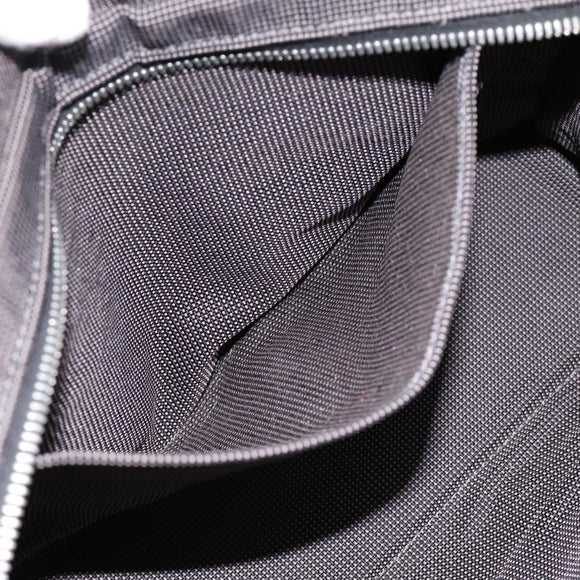 HERMES Her Line PM Hand Bag Canvas Gray Silver Auth 198484A