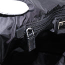 PRADA Tote Bag Nylon Ivory Black Auth 198485A-18