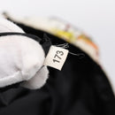 PRADA Tote Bag Nylon Ivory Black Auth 198485A-20