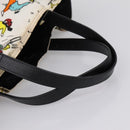 PRADA Tote Bag Nylon Ivory Black Auth 198485A-7