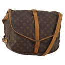 LOUIS VUITTON Monogram Saumur 35 Shoulder Bag M42254 LV Auth 198486-1
