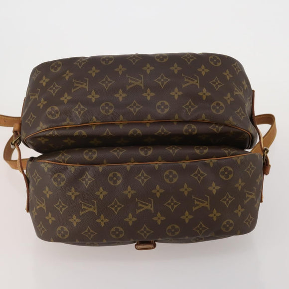 LOUIS VUITTON Monogram Saumur 35 Shoulder Bag M42254 LV Auth 198486
