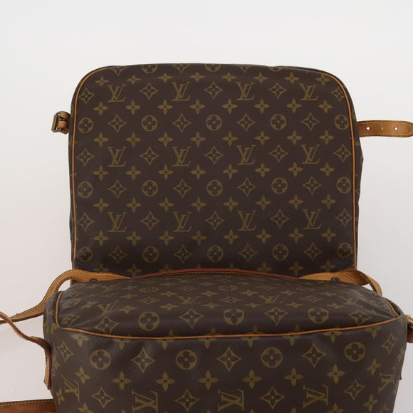 LOUIS VUITTON Monogram Saumur 35 Shoulder Bag M42254 LV Auth 198486