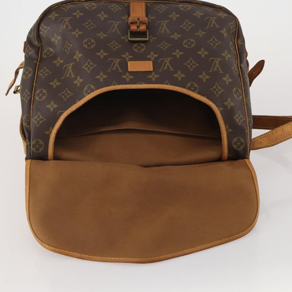 LOUIS VUITTON Monogram Saumur 35 Shoulder Bag M42254 LV Auth 198486