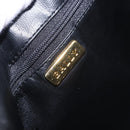 BALLY Chain Shoulder Bag Leather Gray Gold Tone Auth 198489A-16