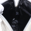 BALLY Chain Shoulder Bag Leather Gray Gold Tone Auth 198489A-19