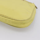 PRADA Chain Shoulder Bag Nylon Yellow Gold Tone Auth 198491A-12