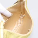 PRADA Chain Shoulder Bag Nylon Yellow Gold Tone Auth 198491A-17