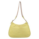 PRADA Chain Shoulder Bag Nylon Yellow Gold Tone Auth 198491A-3