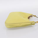 PRADA Chain Shoulder Bag Nylon Yellow Gold Tone Auth 198491A-5