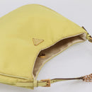 PRADA Chain Shoulder Bag Nylon Yellow Gold Tone Auth 198491A-6