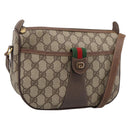 GUCCI GG Supreme Web Sherry Line Shoulder Bag PVC Beige 001 123 4002 Auth 198493-1
